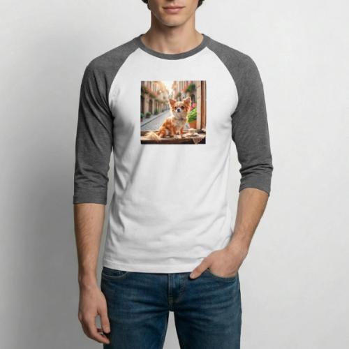 Morning coffee Chihuahua - Unisex Baseball T-Shirt