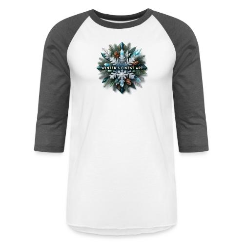Intricate Frozen Evergreen T-Shirt - Unisex Baseball T-Shirt