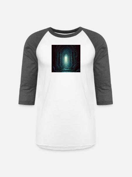 Secret gate - Unisex Baseball T-Shirt - white/charcoal