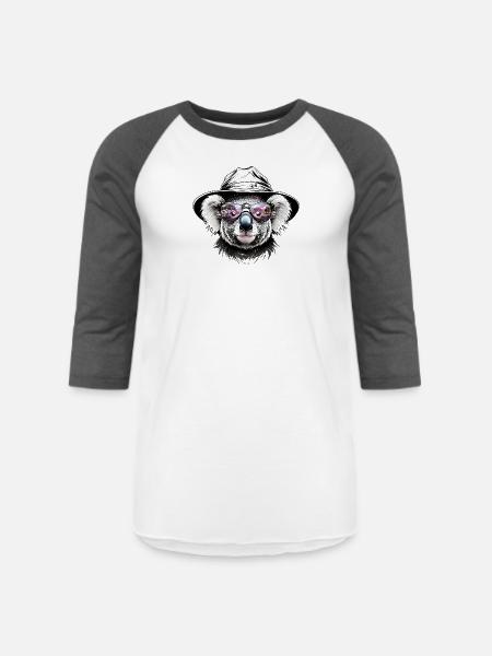 Koala Bucket Hat - Unisex Baseball T-Shirt - white/charcoal