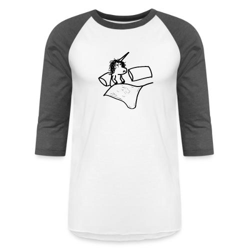 Waking up unicorn - Unisex Baseball T-Shirt
