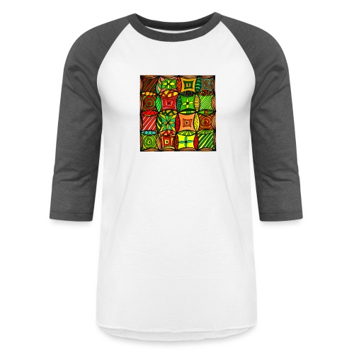 Zentangle naive pattern - Unisex Baseball T-Shirt