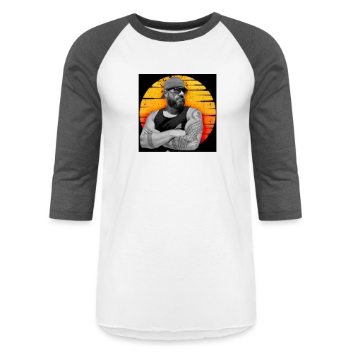 Carl Crusher Sunset Square - Unisex Baseball T-Shirt