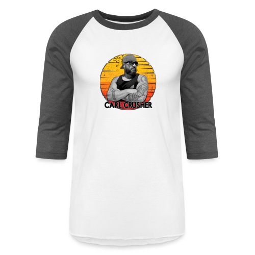 Carl Crusher Sunset Circle - Unisex Baseball T-Shirt