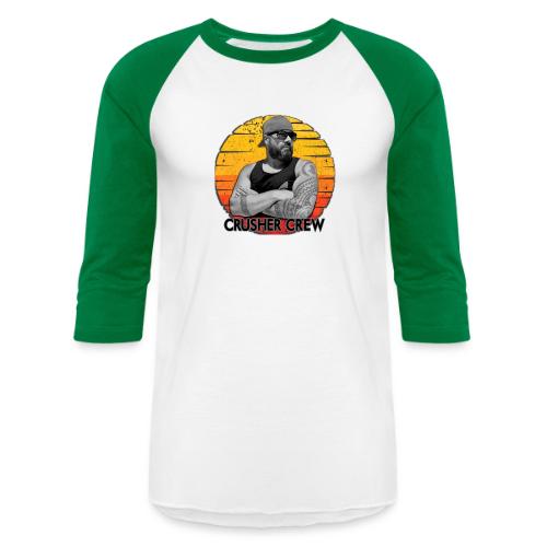 Crusher Crew Carl Crusher Sunset Circle - Unisex Baseball T-Shirt