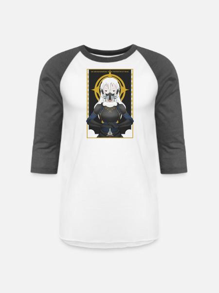 Silha Guardian - Unisex Baseball T-Shirt - white/charcoal