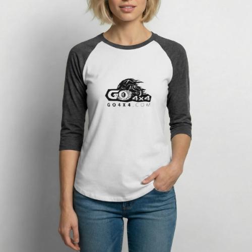 go bw white text black - Unisex Baseball T-Shirt