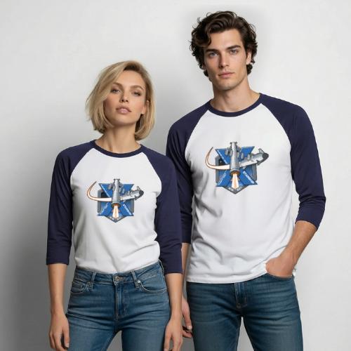 Starship Flight 10 Patch - Unisex Baseball T-Shirt