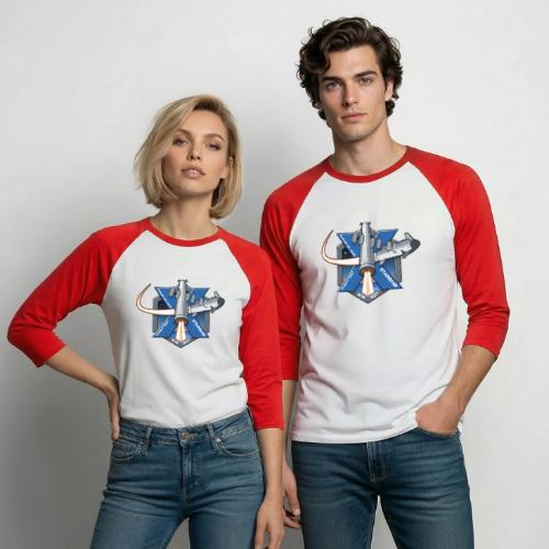 Starship Flight 10 Patch - Unisex Baseball T-Shirt