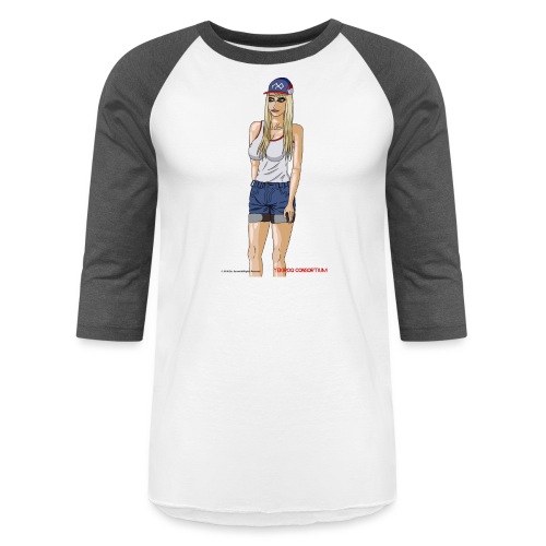 Gina Character Design - Yekiroq Consortium - Unisex Baseball T-Shirt