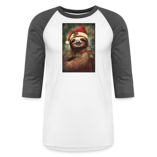 Christmas Sloth - Unisex Baseball T-Shirt
