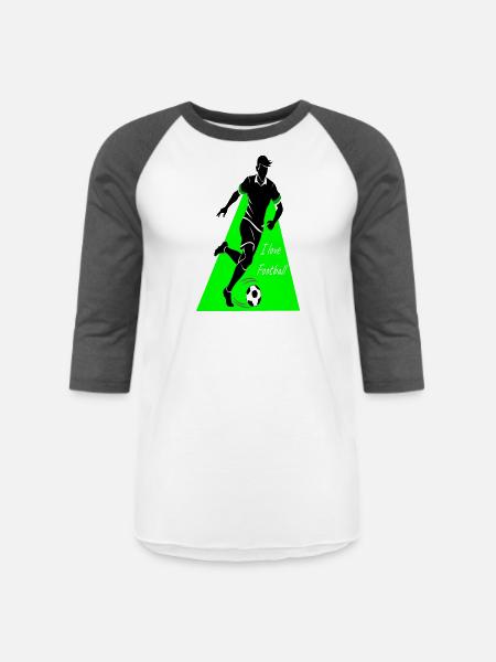 Passion for Football - Unisex Baseball T-Shirt - white/charcoal