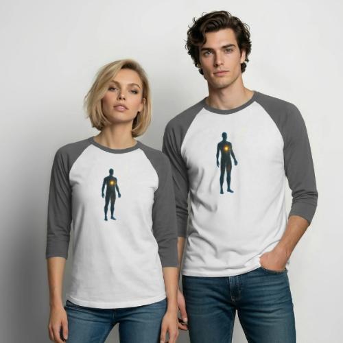 Glowing Chest Personl - Unisex Baseball T-Shirt