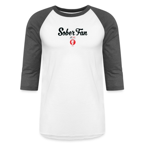 Sober Fan Logo Tee BW35 - Unisex Baseball T-Shirt