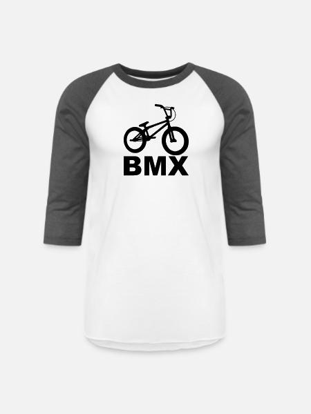 BMX - Unisex Baseball T-Shirt - white/charcoal