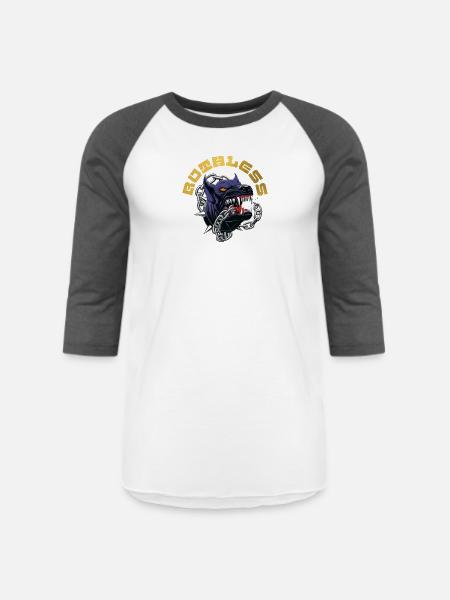 RUTHLESS - Unisex Baseball T-Shirt - white/charcoal