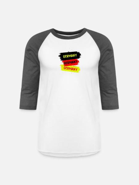 Germany Design - Unisex Baseball T-Shirt - white/charcoal