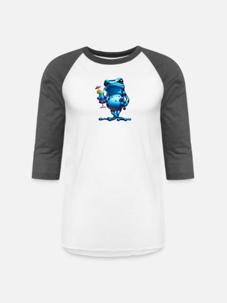 Poison dart frog - Unisex Baseball T-Shirt - white/charcoal