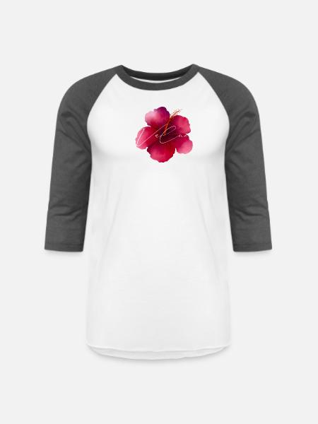 Value Flower - Unisex Baseball T-Shirt - white/charcoal