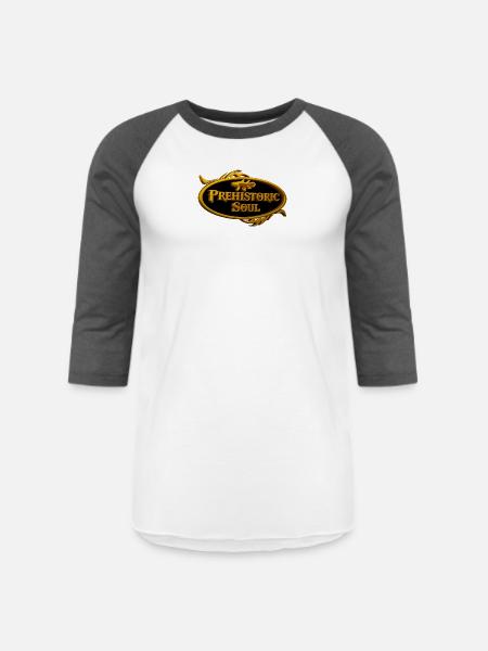 Prehistoric Soul - Unisex Baseball T-Shirt - white/charcoal