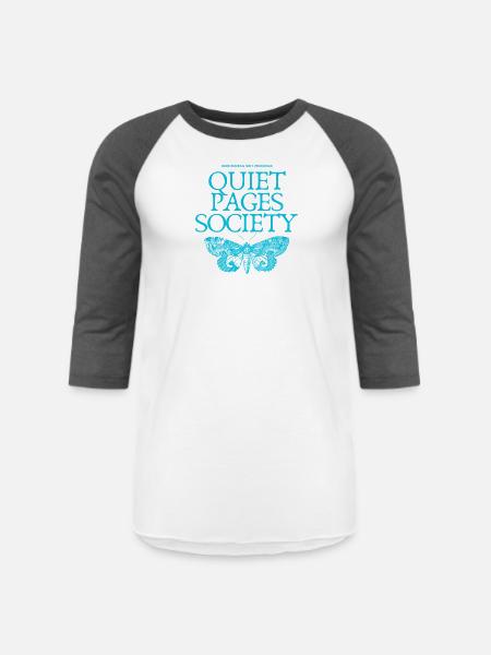 Quiet Pages Butterfly mornings - Unisex Baseball T-Shirt - white/charcoal