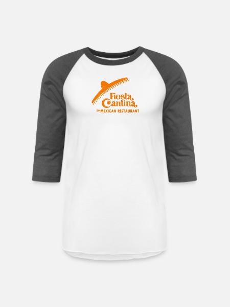 Fiesta Cantina Retro Tee - Unisex Baseball T-Shirt - white/charcoal