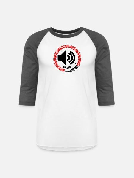 Volume Level - Unisex Baseball T-Shirt - white/charcoal