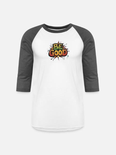 Be Good Graffiti Burst - Unisex Baseball T-Shirt - white/charcoal