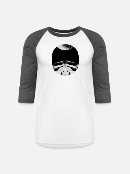 Moonlit Carfront Noir - Unisex Baseball T-Shirt - white/charcoal