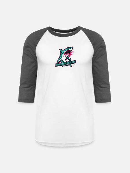 Professional Shark Bait. Unpaid! - Unisex Baseball T-Shirt - white/charcoal