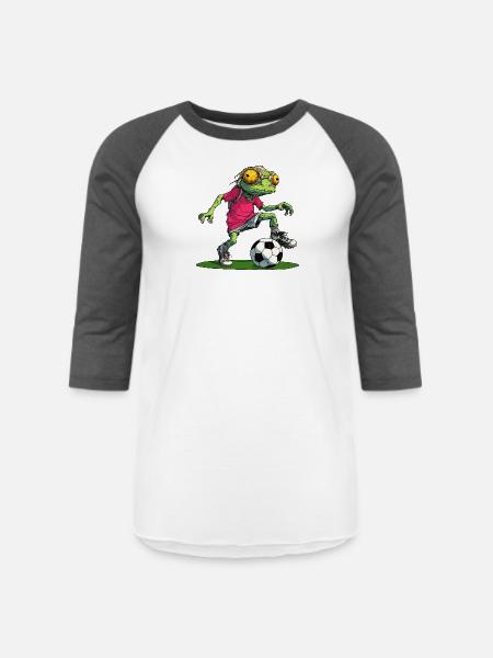 Chameleons Soccer - Unisex Baseball T-Shirt - white/charcoal