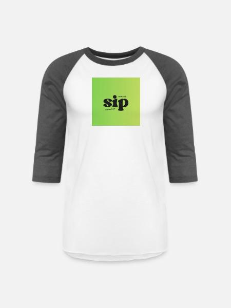 SIP - Unisex Baseball T-Shirt - white/charcoal