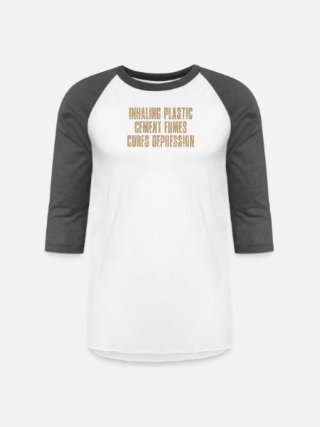 Plastic Fume Mood Pollution - Unisex Baseball T-Shirt - white/charcoal