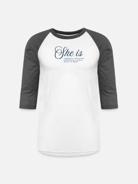 The Fearless Mother - Unisex Baseball T-Shirt - white/charcoal