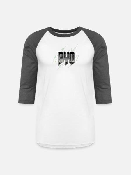Electric WU Glyph with Lightning - Unisex Baseball T-Shirt - white/charcoal