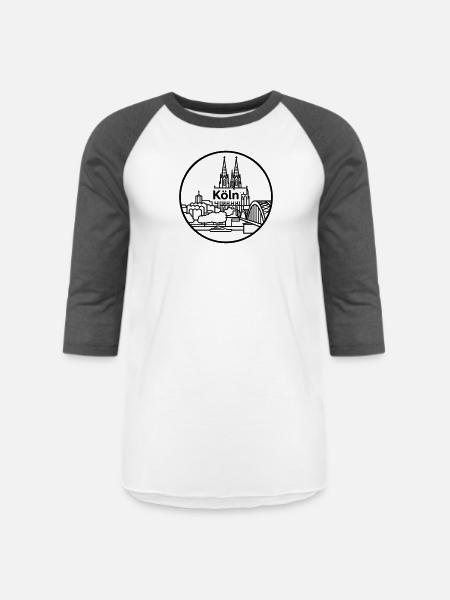 cologne germany - Unisex Baseball T-Shirt - white/charcoal