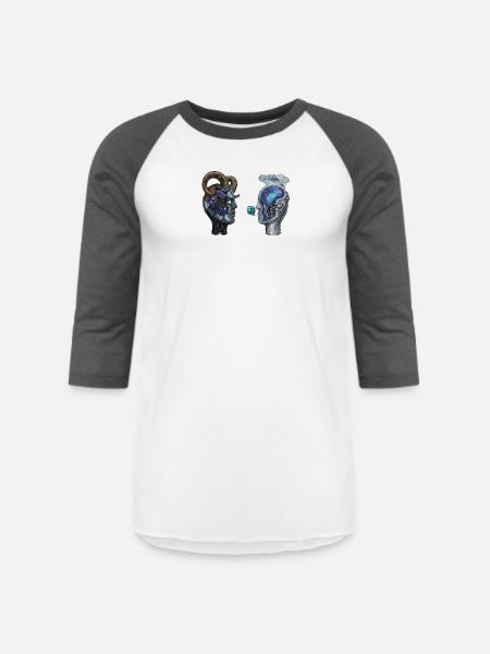 Steampunk Nebula Minds - Unisex Baseball T-Shirt - white/charcoal