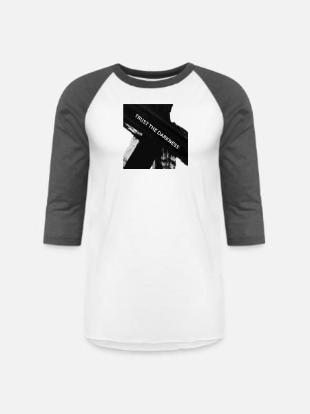 Trust the Darkness - Unisex Baseball T-Shirt - white/charcoal