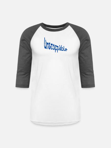 Unstoppable Graffiti Bold - Unisex Baseball T-Shirt - white/charcoal