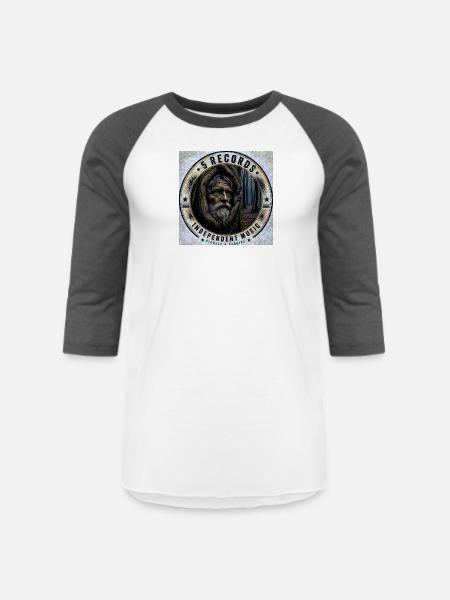 Forest Hermit Indie Badge - Unisex Baseball T-Shirt - white/charcoal