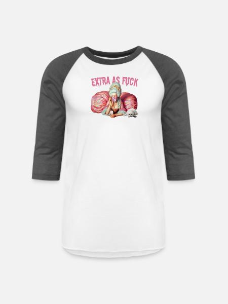 Rococo Bubblegum Queen - Unisex Baseball T-Shirt - white/charcoal