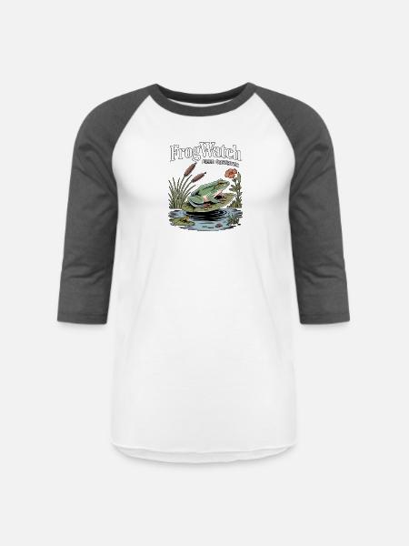 FrogWatch Field Observer Wetland - Unisex Baseball T-Shirt - white/charcoal