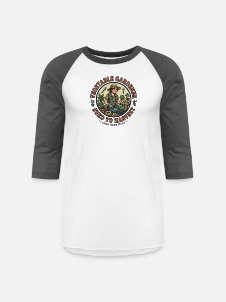 Seed to Harvest Garden - Unisex Baseball T-Shirt - white/charcoal