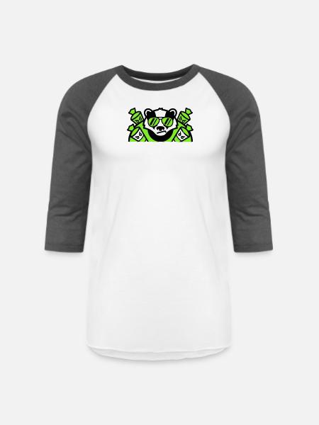 Badger Candy Cones Crest - Unisex Baseball T-Shirt - white/charcoal