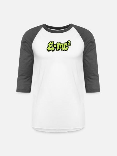 Science Formula Graffiti - Unisex Baseball T-Shirt - white/charcoal