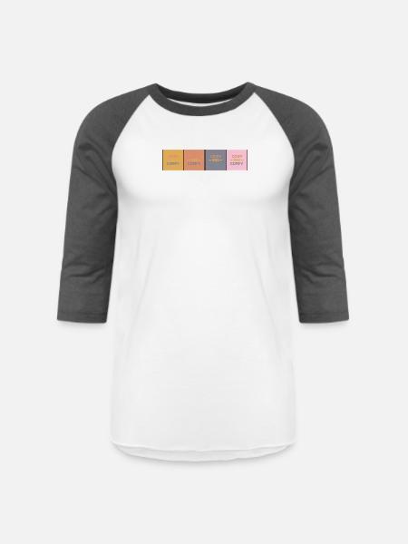Cozy Comfy Quad Panels - Unisex Baseball T-Shirt - white/charcoal