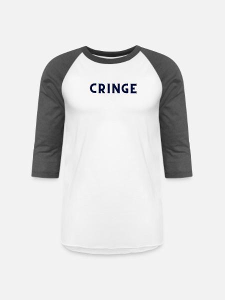 Cringe - Unisex Baseball T-Shirt - white/charcoal