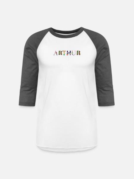 Arthur - Unisex Baseball T-Shirt - white/charcoal