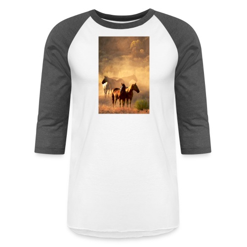 Wild horses - Unisex Baseball T-Shirt