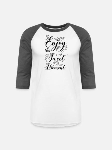 motivational quote - Unisex Baseball T-Shirt - white/charcoal